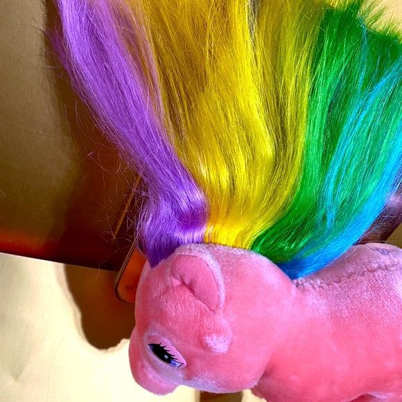 MY LITTLE PONY G1 VTG 1984 ORIGINAL HASBRO SOFTIES PARASOL RAINBOW PONY PLUSH - Picture 7 of 13